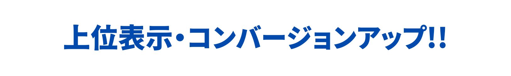 上位表示・コンバージョンアップ